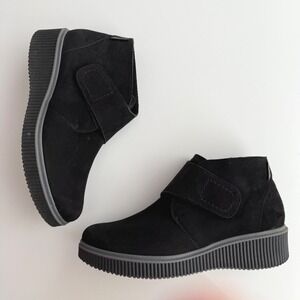 Mephisto Eleanor Black Velcalf Premium 12200 Tab Closure Comfort Booties US 9.5